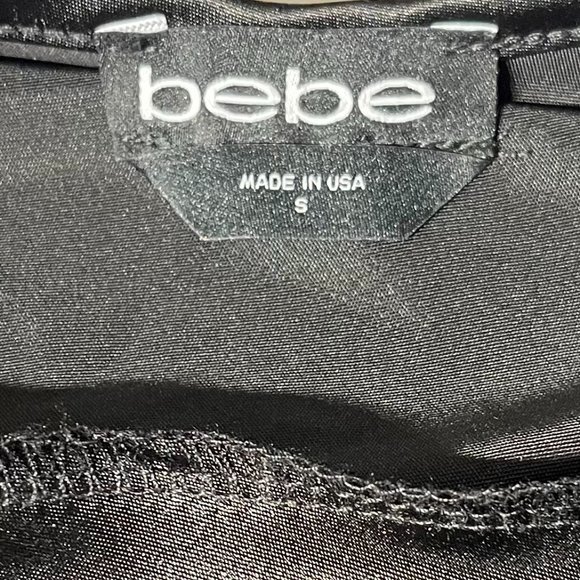 Bebe Satin Cowl Neck Slip Dress in Black Size Small - Picture 8 of 9